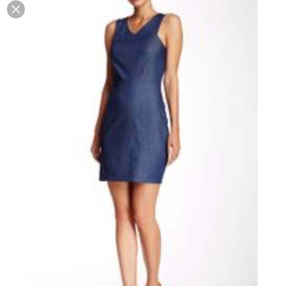 NWT Bobi Los Angeles Chambray Sheath Dress Large